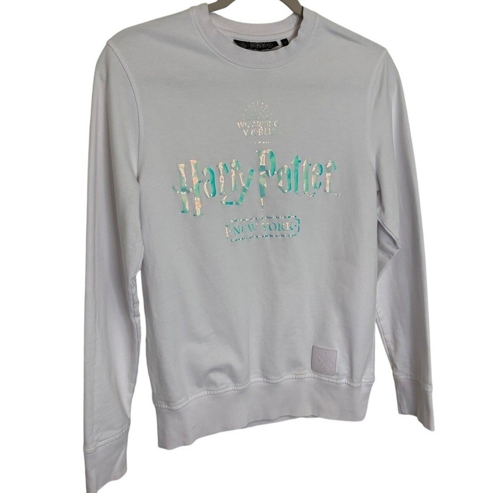 Harry Potter Women's Sweatshirt New York Wizarding World White Iridescent XS